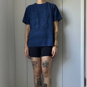 Uniqlo UT x Dusen Dusen Super Geometric Graphic Blue Shirt M